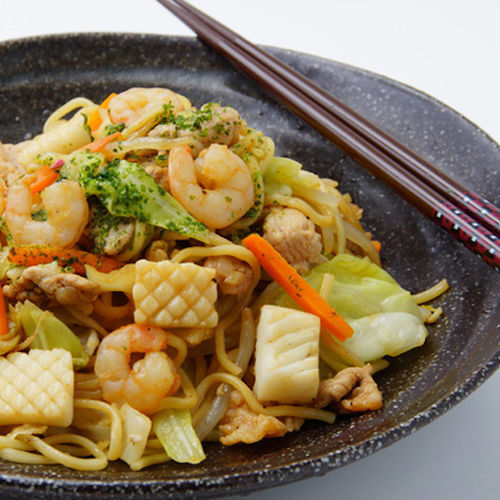 seafood yakisoba stir-fried noodles